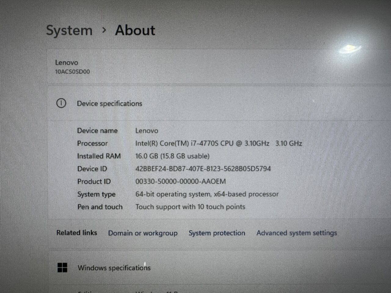Riyadh, Computers, SAR 1200,  Lenovo ThinkCentre All-In-One 16gb/1Tb SSD Touch Screen