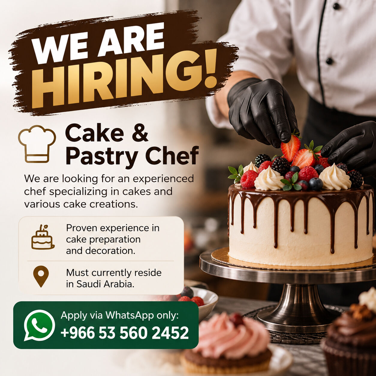 Riyadh, Jobs, Hiring Cake & Pastry Chef