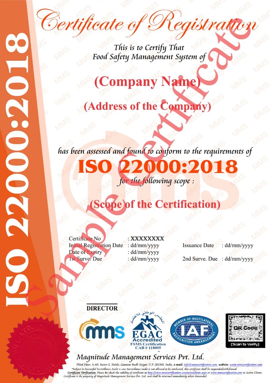 Noida, Business, Achieve ISO 22000:2018 Certification Smoothly With MMS LLC