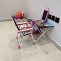 SAR 80,  Kids' Foldable Study Table & Chair Set &ndash; Pink & White, Like New