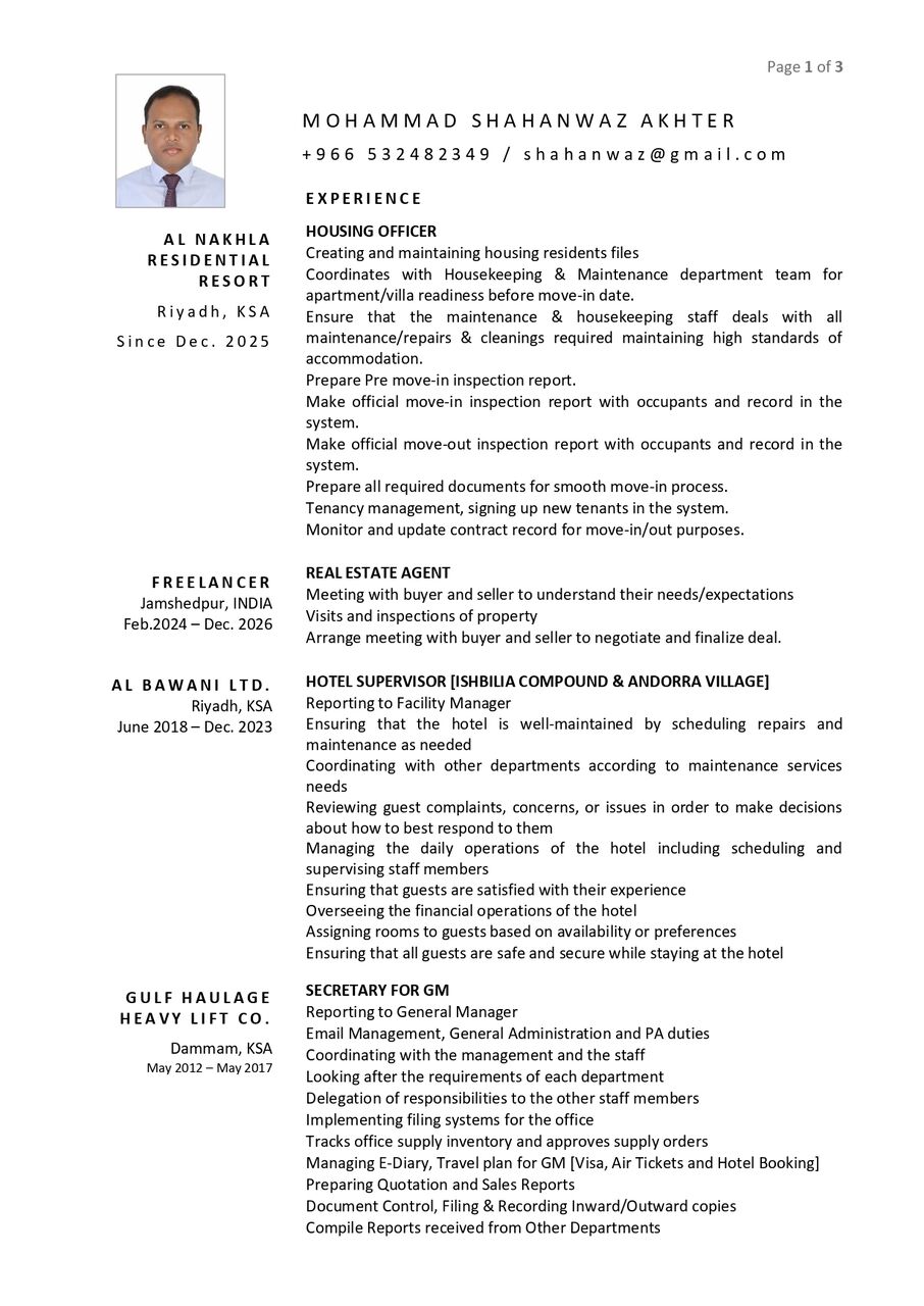Al Nakhla, Job Seekers, Experienced Housing Officer At Al Nakhla Residential Resort | Seeking New Opportunities |