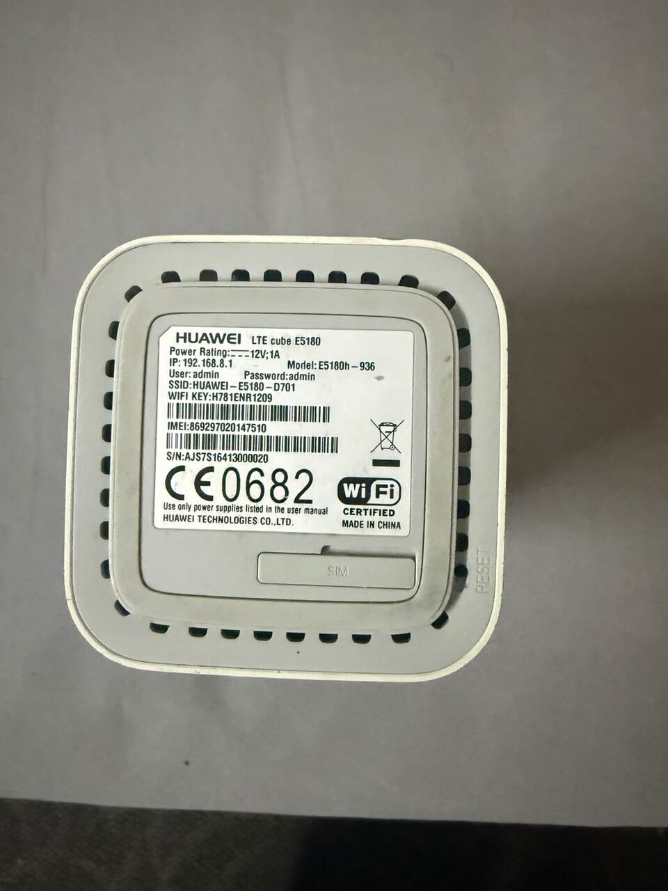 Umm Al Hamam, Electronics, SAR 150,  Wi-Fi Router - Huawei 4G LTE Cube Router E5180h-936 For Sale