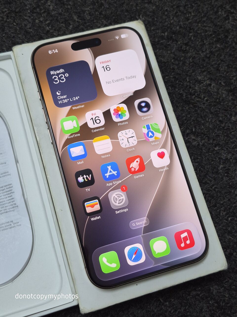 Al Rahmaniyah, Mobile Phones, SAR 3400,  IPhone 16 Pro Max 256gb Desert Titanium