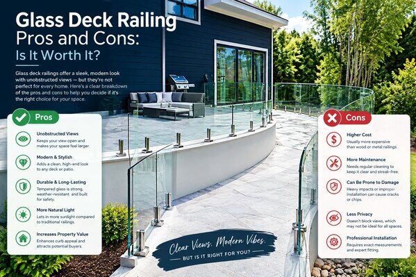 New York, Business, Glass Deck Railing Pros And Cons: Is It Worth It?