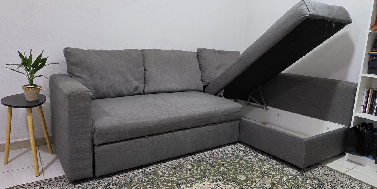 Jeddah, Furniture, SAR 450,  IKEA L-Shaped Sofa Bed  B&Aring;RSL&Ouml;V
