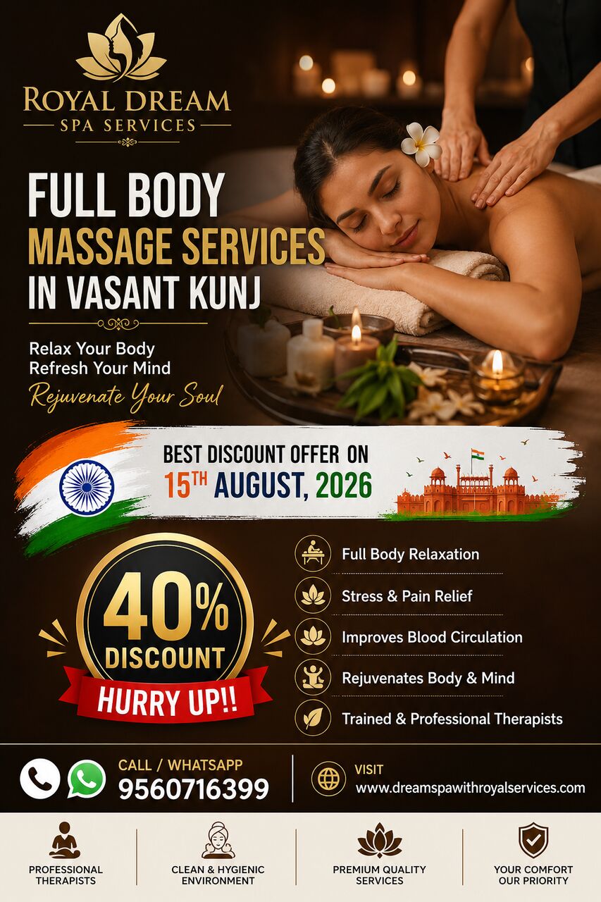New Delhi, Health, Get Body Massage Home Service In Vasant Kunj Delhi