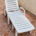 SAR 120,  White Sun Lounger – SAR 120 | كرسي استرخاء خارجي أبيض – 120 ريال