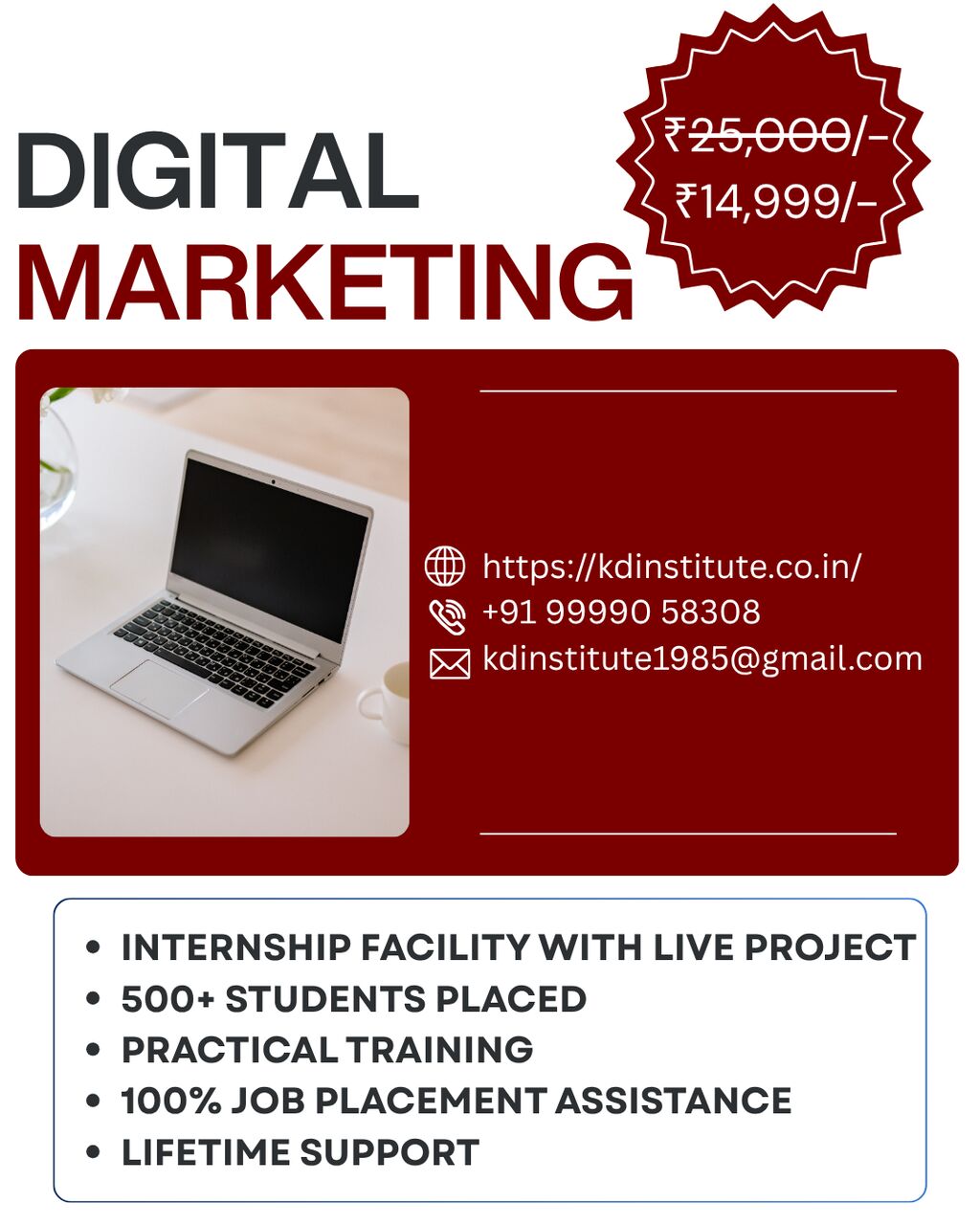 New Delhi, Education, Digital Marketing Course Only ₹14,999