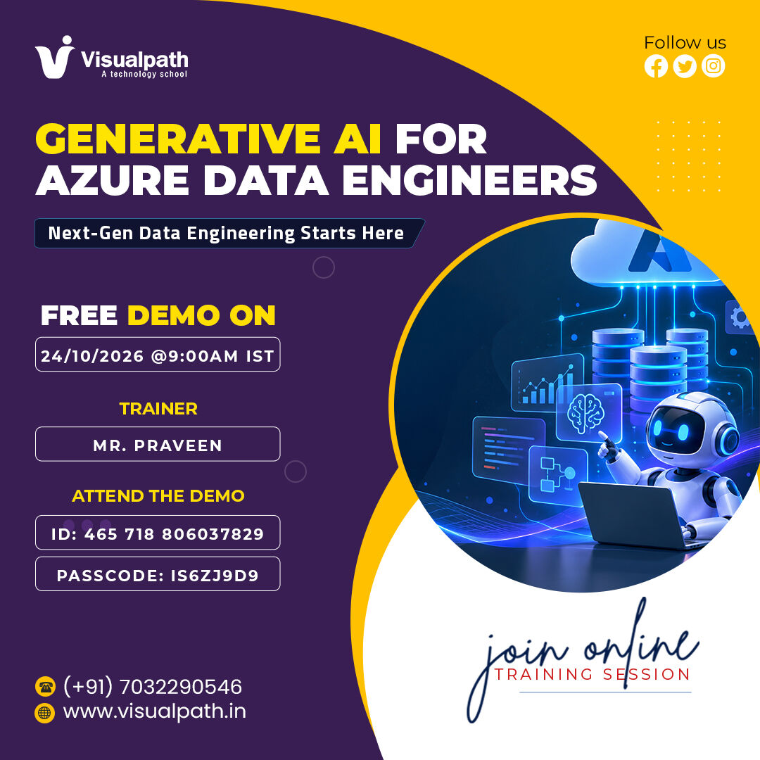 Hyderabad, Lessons Offered, Generative AI For Azure Data Engineers | FREE Online Demo
