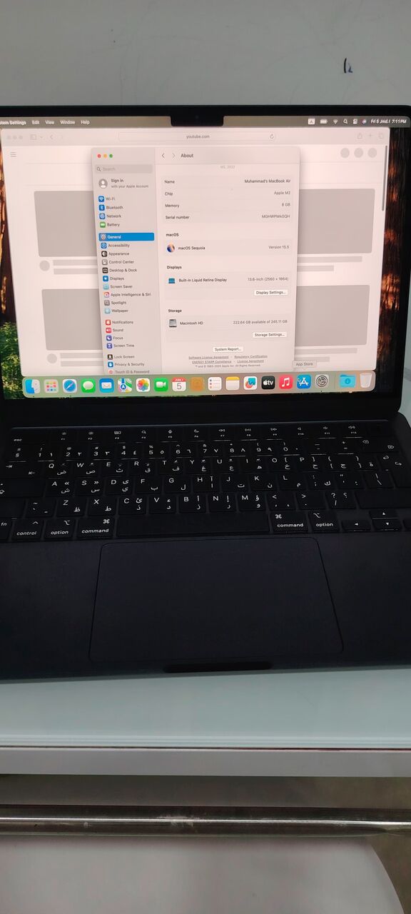 Riyadh, Computers, SAR 2500,  Like-New Apple MacBook Air M2 (13.6