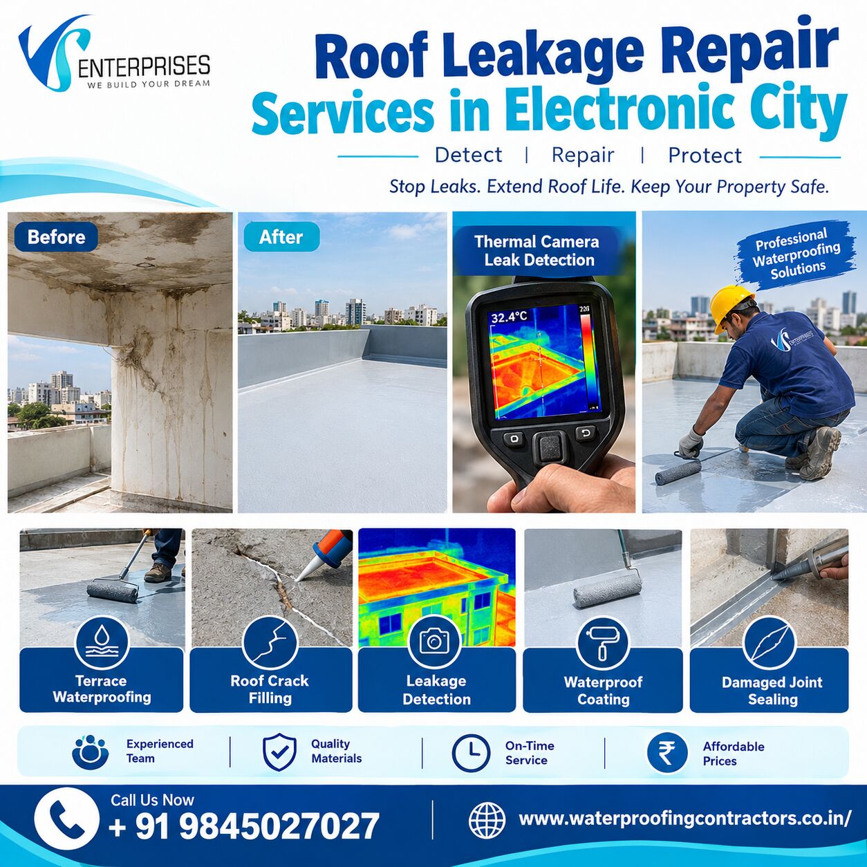 Bangalore, Construction, Roof Leakage Repair Services In Electronic City