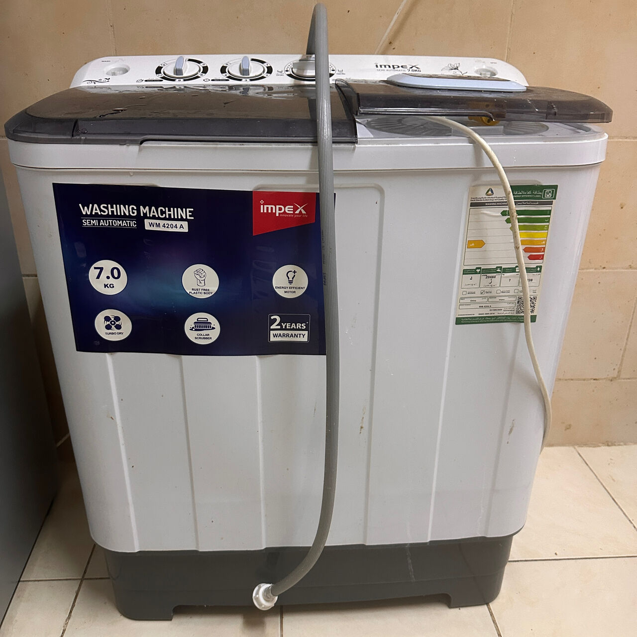 Al Khobar Al Shamalia, Appliances, SAR 300,  Impex Washing Machine Semi-automatic 7 Kg