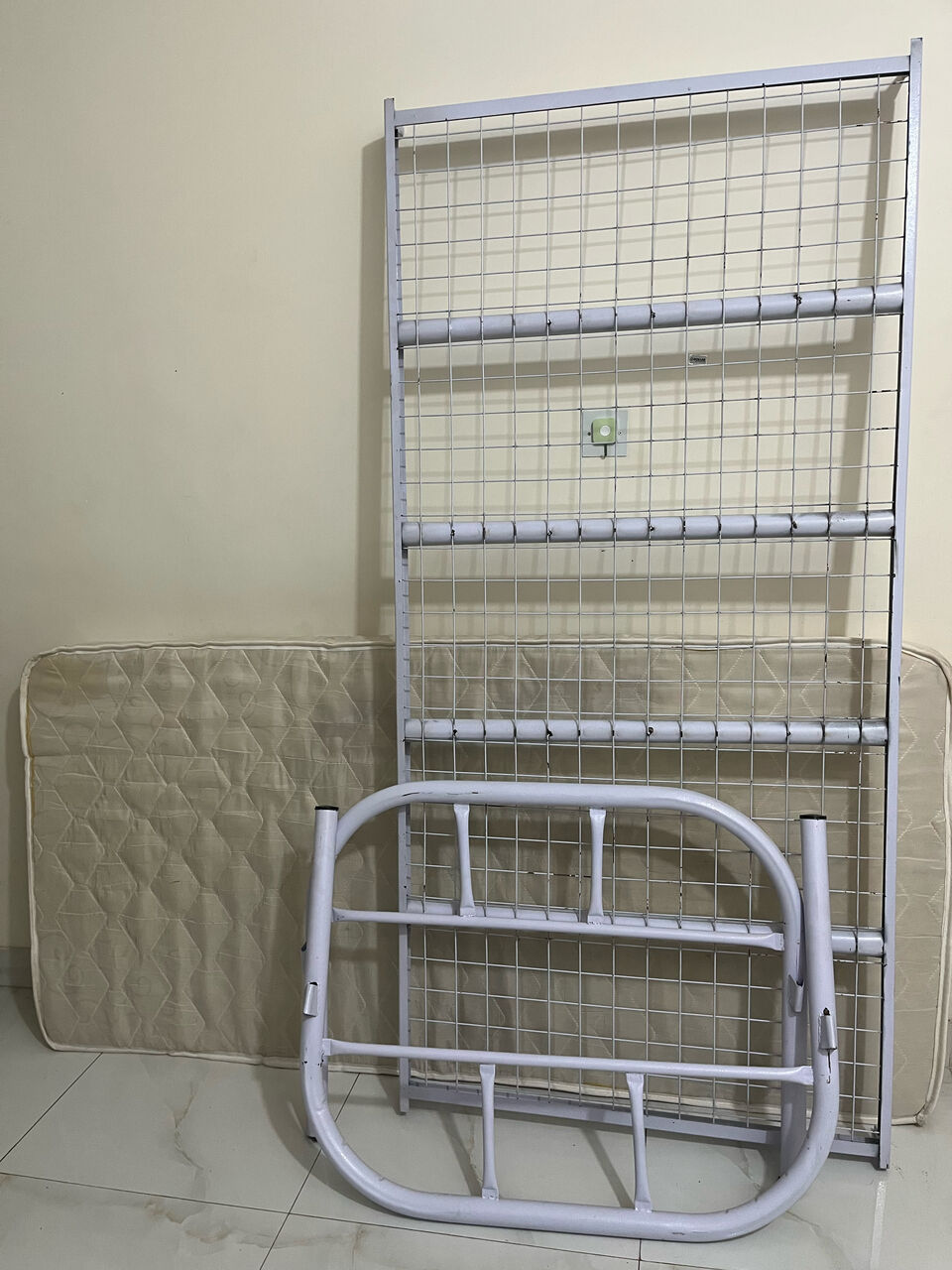 Al Iskan, Appliances, SAR 170,  Single Metal Bed Frame With Mattress &ndash; Good Condition