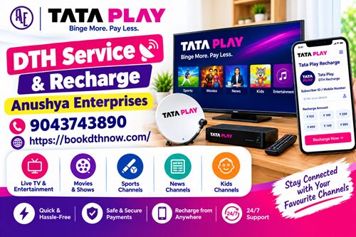 Chennai, Electronics, INR 3600,  Tata Play DTH Service In Villupuram | Anushya Enterprises | 9043743890