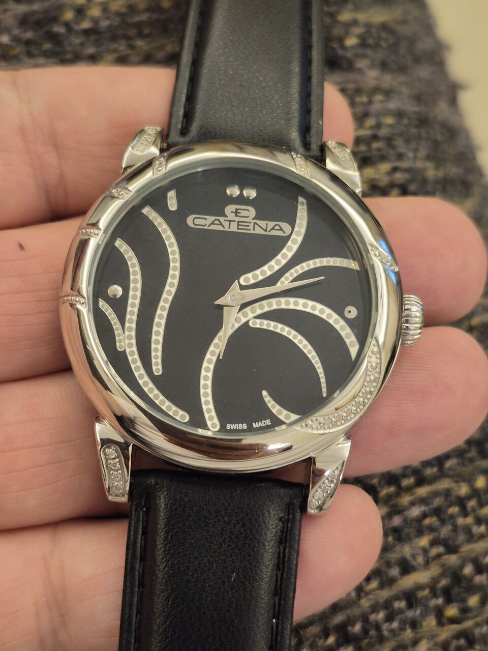 Riyadh, Watches, SAR 590,  Carina Watch Big Dial 44mm For Men Original Swiss Made
