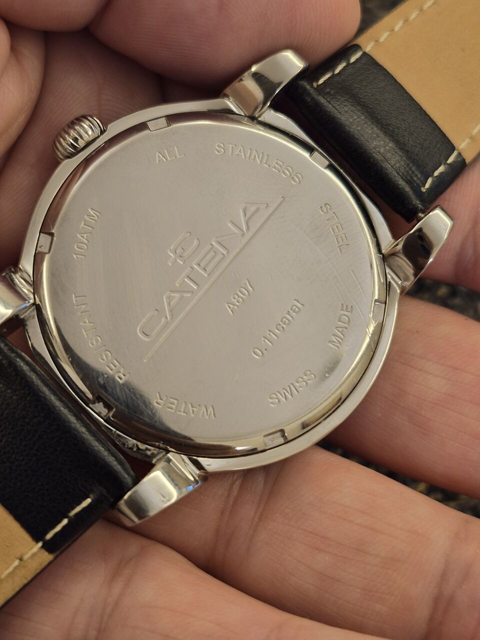 Riyadh, Watches, SAR 590,  Carina Watch Big Dial 44mm For Men Original Swiss Made