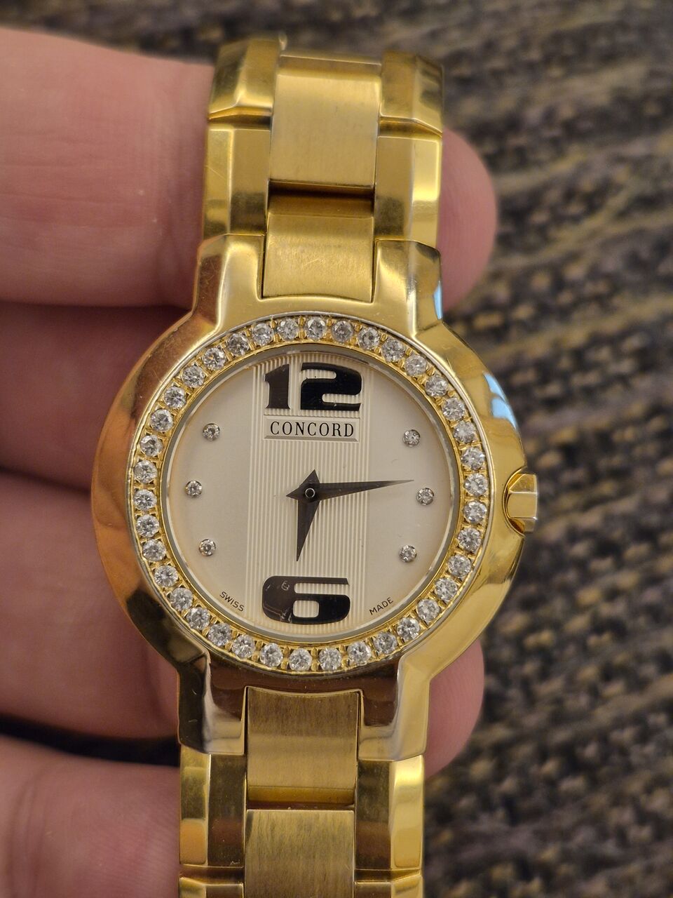Riyadh, Watches, SAR 3400,  Concord Watch Original Diamond Dial & Bezel For Ladies Original Swiss Made