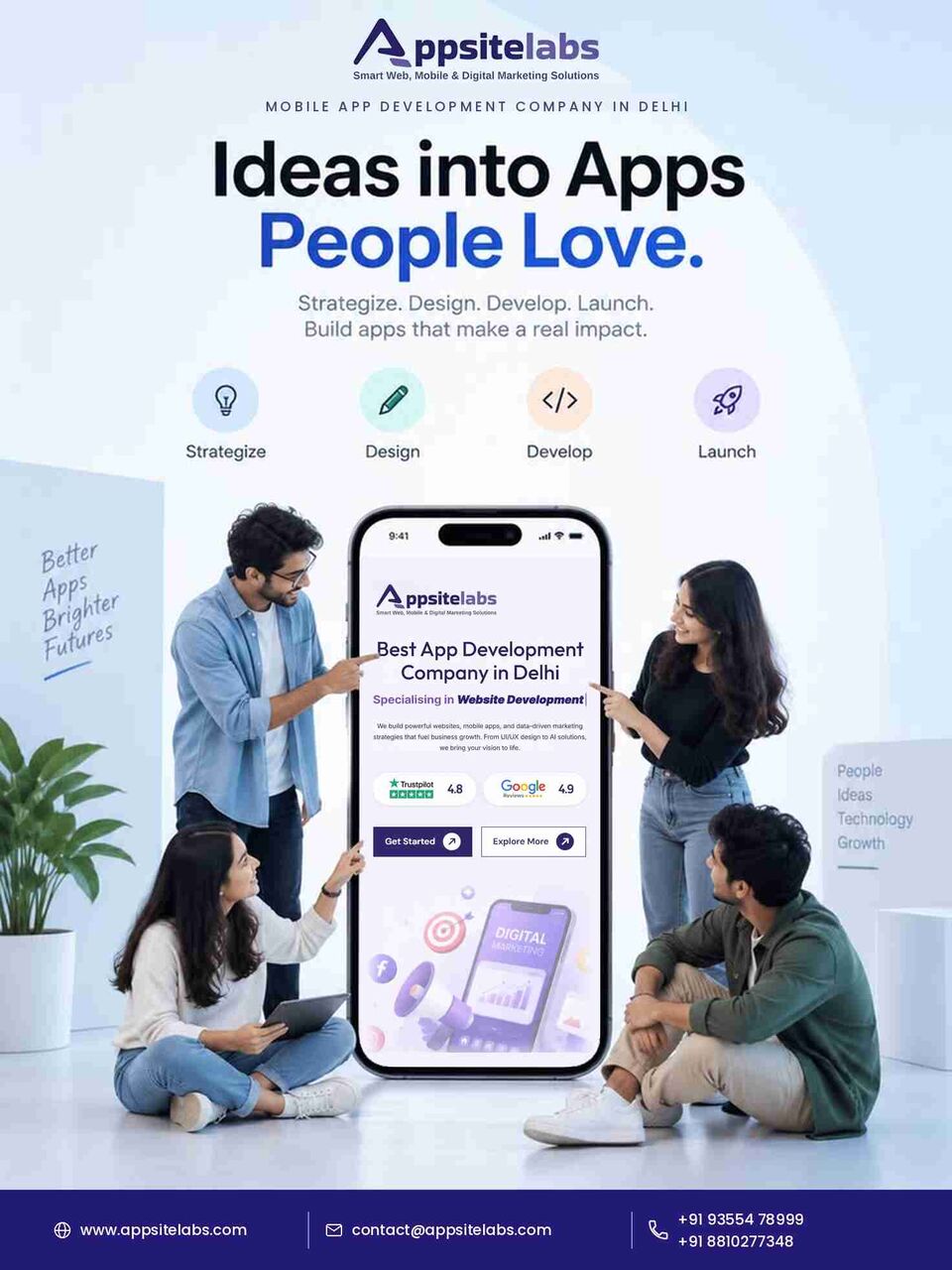 New Delhi, Web Design & Development, Mobile App Development Company In Delhi | Appsitelabs