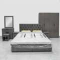 SAR 8,  Luxury Bedroom Set &ndash; 6-Door Wardrobe, Double Bed, Mattress & Dressing Table