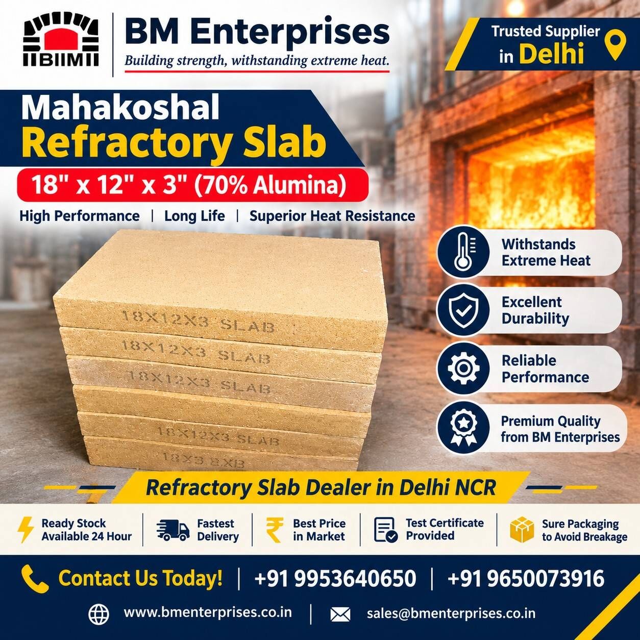 New Delhi, Materials, INR 1200,  Best Quality Refractory Slab Dealer In Delhi NCR