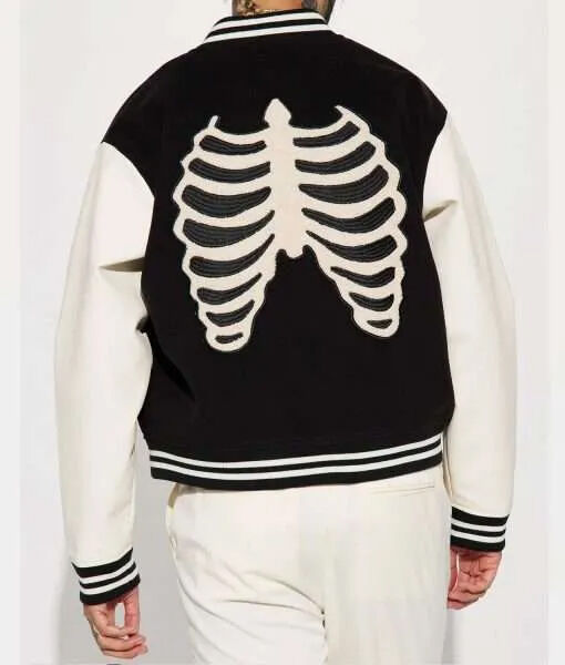 New York, Clothing & Accessories, USD 219,  Skeleton Varsity Jacket &ndash; Bold Wool And Leather Streetwear
