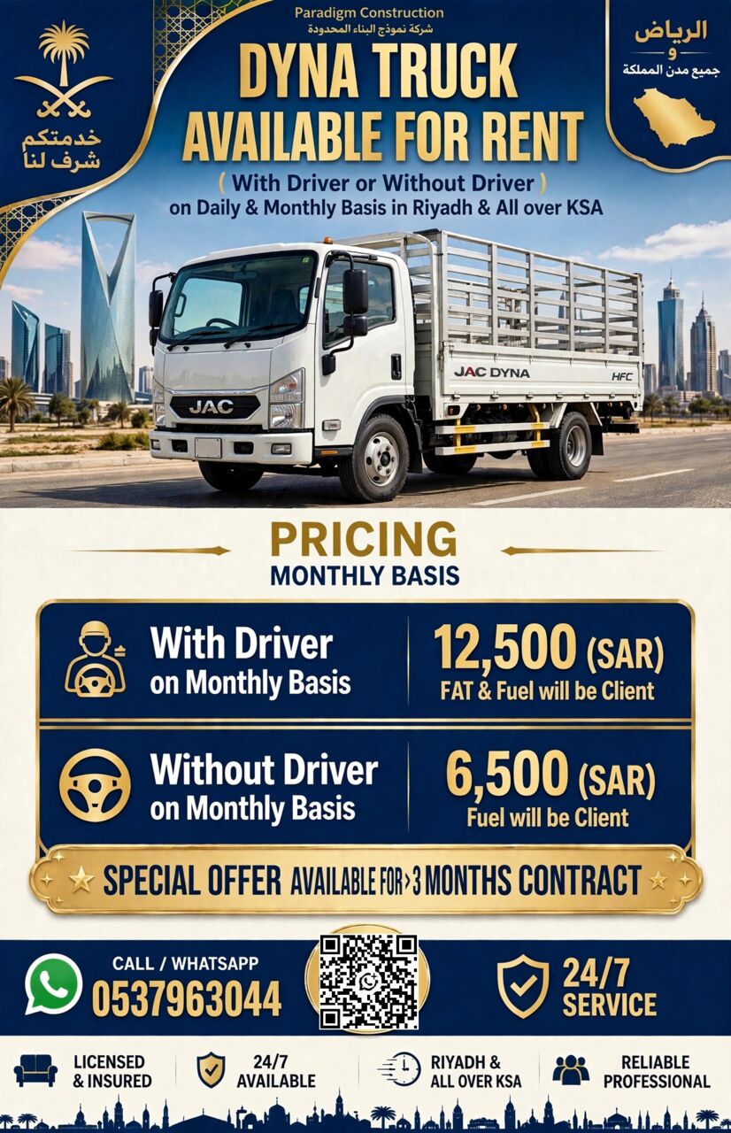 Riyadh, Vehicles, Cars & Trucks , SAR 12345,  Mitsubishi & JAC,  2016,  Manual,  0000 KM,  Commercial Vehicles Available On Rent..