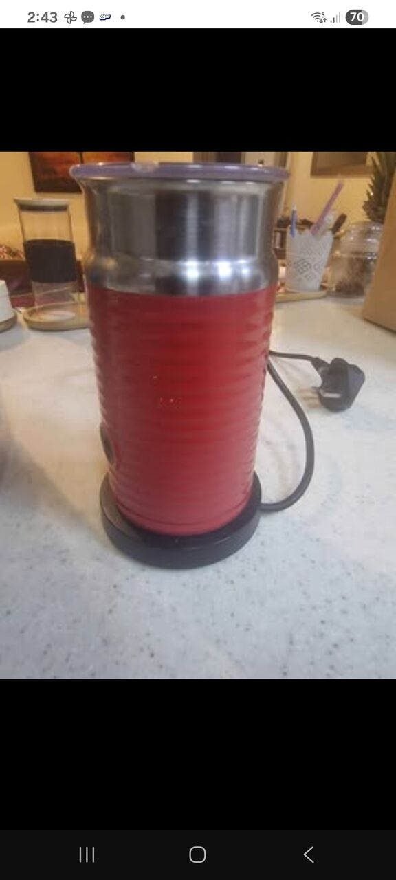 Jeddah, Household Items, SAR 150,  Nespresso Aeroccino (red)