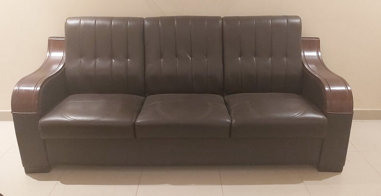Riyadh, Furniture, SAR 200,  One 3 Seater Leather Sofa For Sale