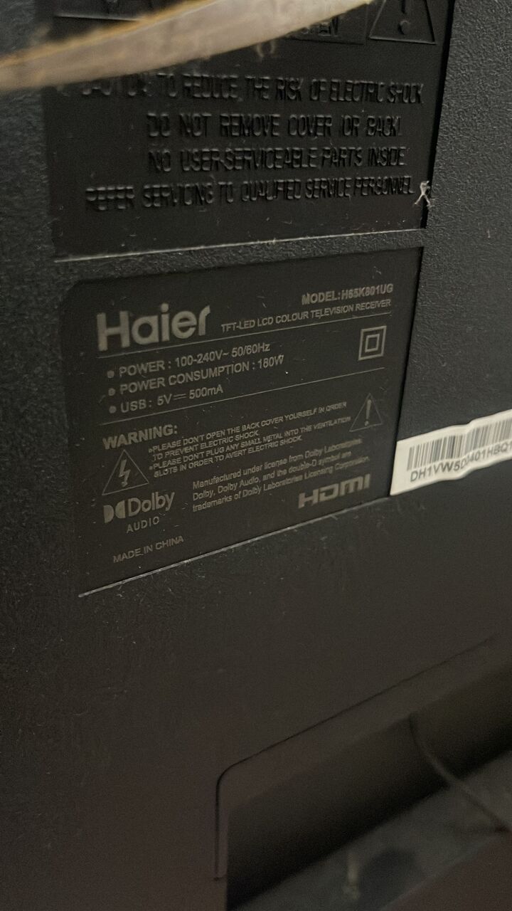 Riyadh, Appliances, SAR 1200,  Haier 65 Inch Smart Tv Oled With Sony Sound Bar