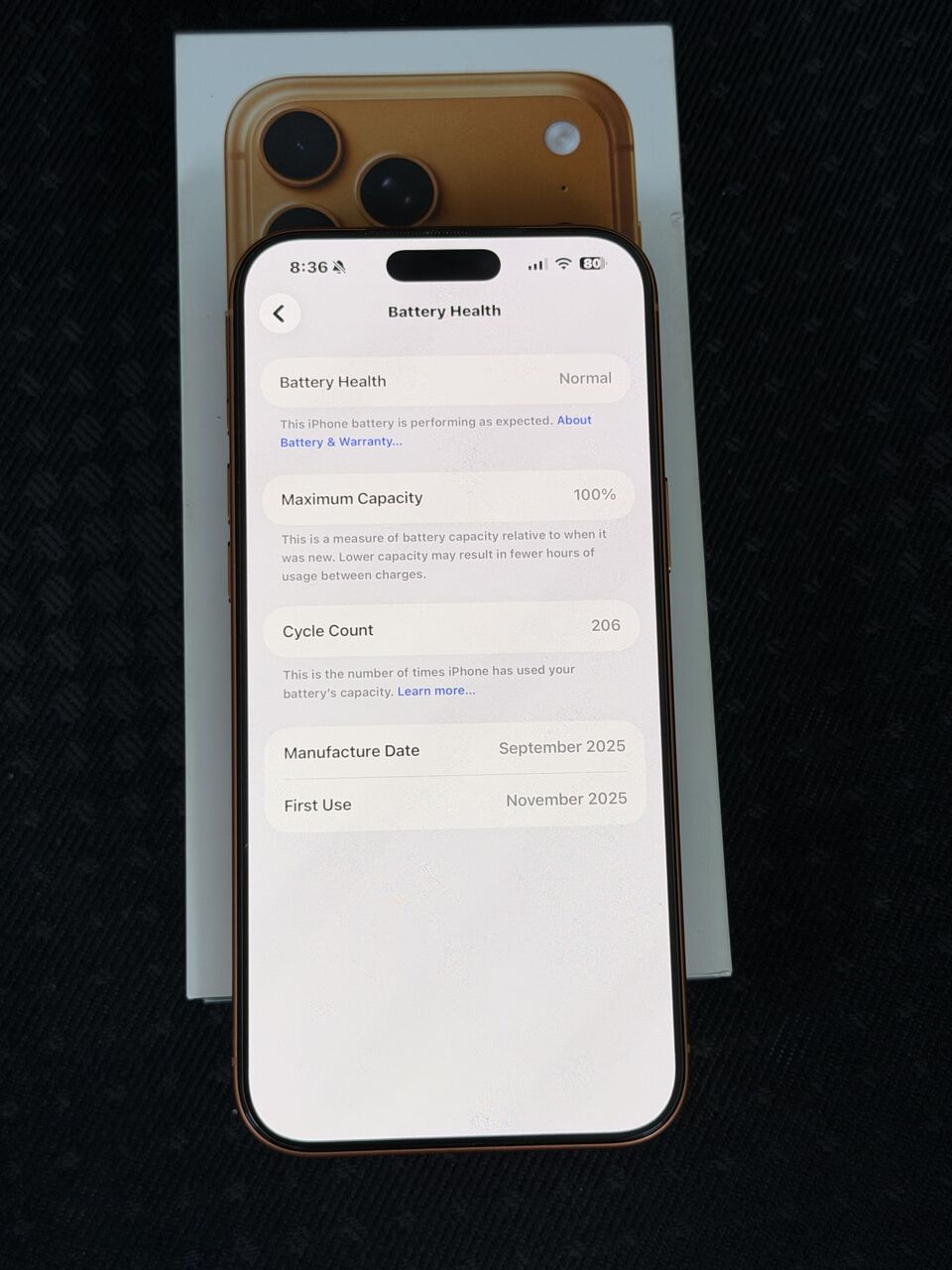 Jeddah, Mobile Phones, SAR 4700,  IPhone 17 Pro Max 256GB &ndash; Cosmic Orange | 100% Battery Health