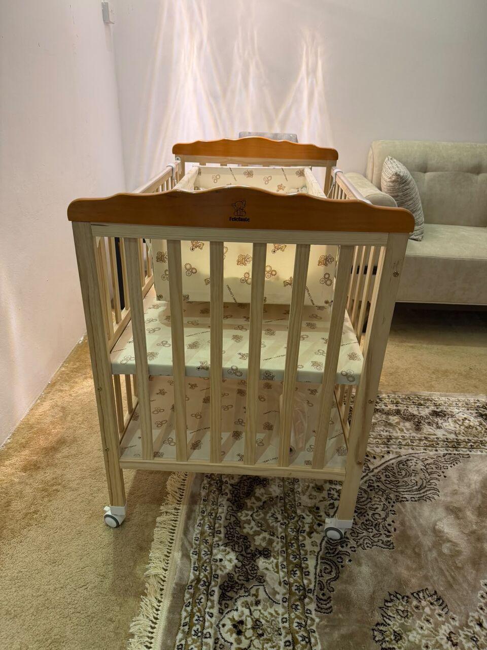 Riyadh, Baby & Kid Stuff, SAR 450,  Wooden Baby Cot
