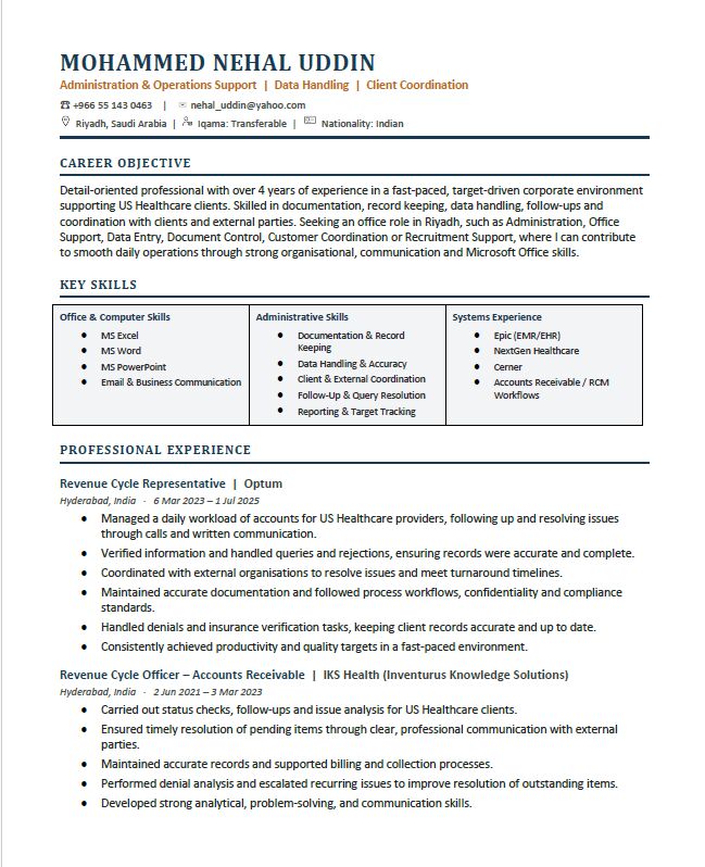 Riyadh, Job Seekers, Application For Jr. Procurement Officer/RCM Representative/Operations/Any Office Role