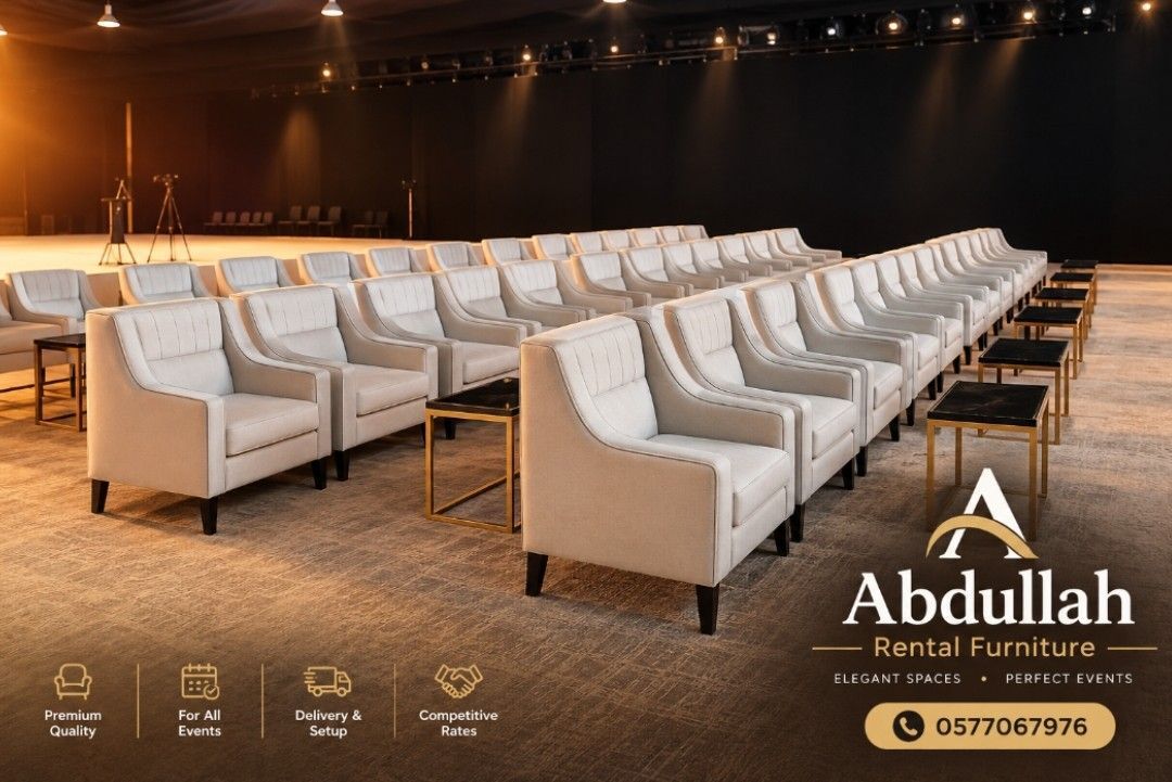 Riyadh, Furniture, SAR 60,  Premium Event Furniture Rental & Setup In Riyadh & All Over Ksa