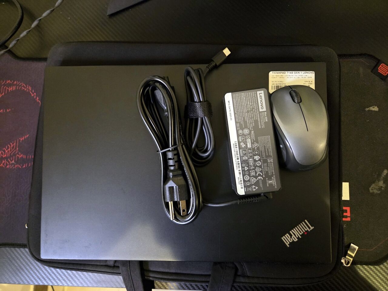 Riyadh, Computers, SAR 1500,  Lenovo ThinkPad T14s Gen 1 - Core I7 VPro, 16GB RAM, 256GB SSD - New Charger + Mouse + Sle