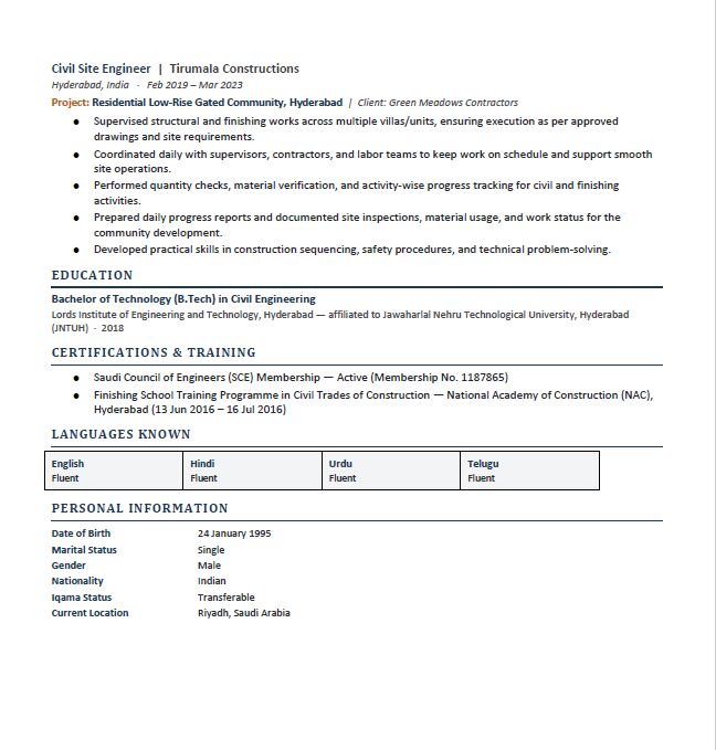 Riyadh, Job Seekers, Junior Planning Engineer