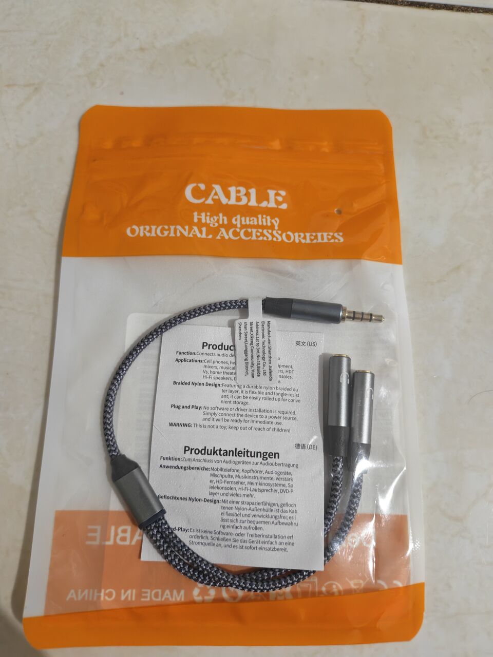 Riyadh, Computers, SAR 20,  Rikaoin 3.5 Mm Y Splitter Cable