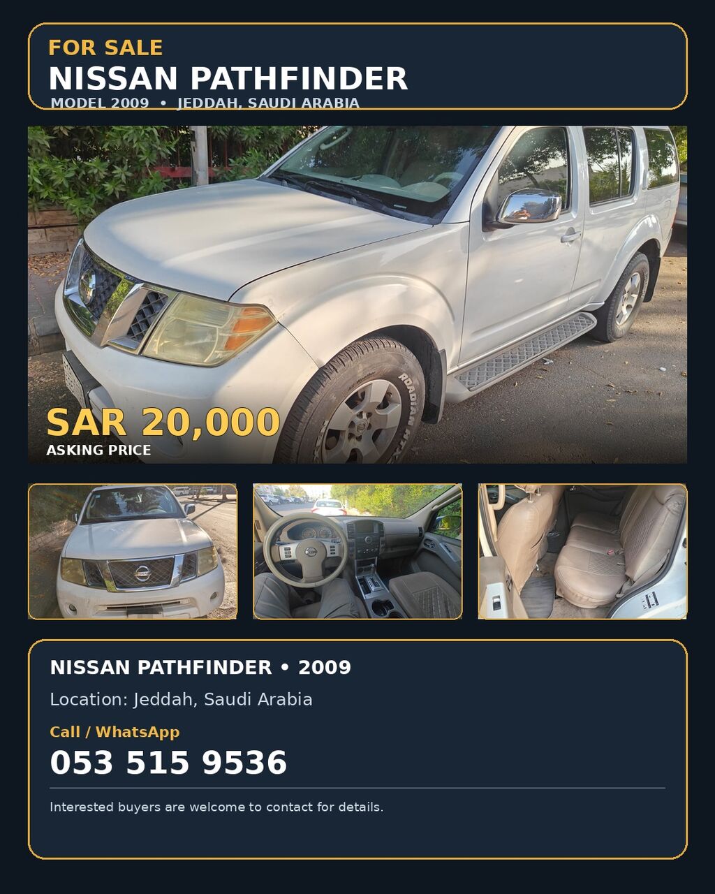 Al Safa, Vehicles, Cars & Trucks , SAR 20,  Nissan Pathfinder,  2009,  Automatic,  296200 KM,