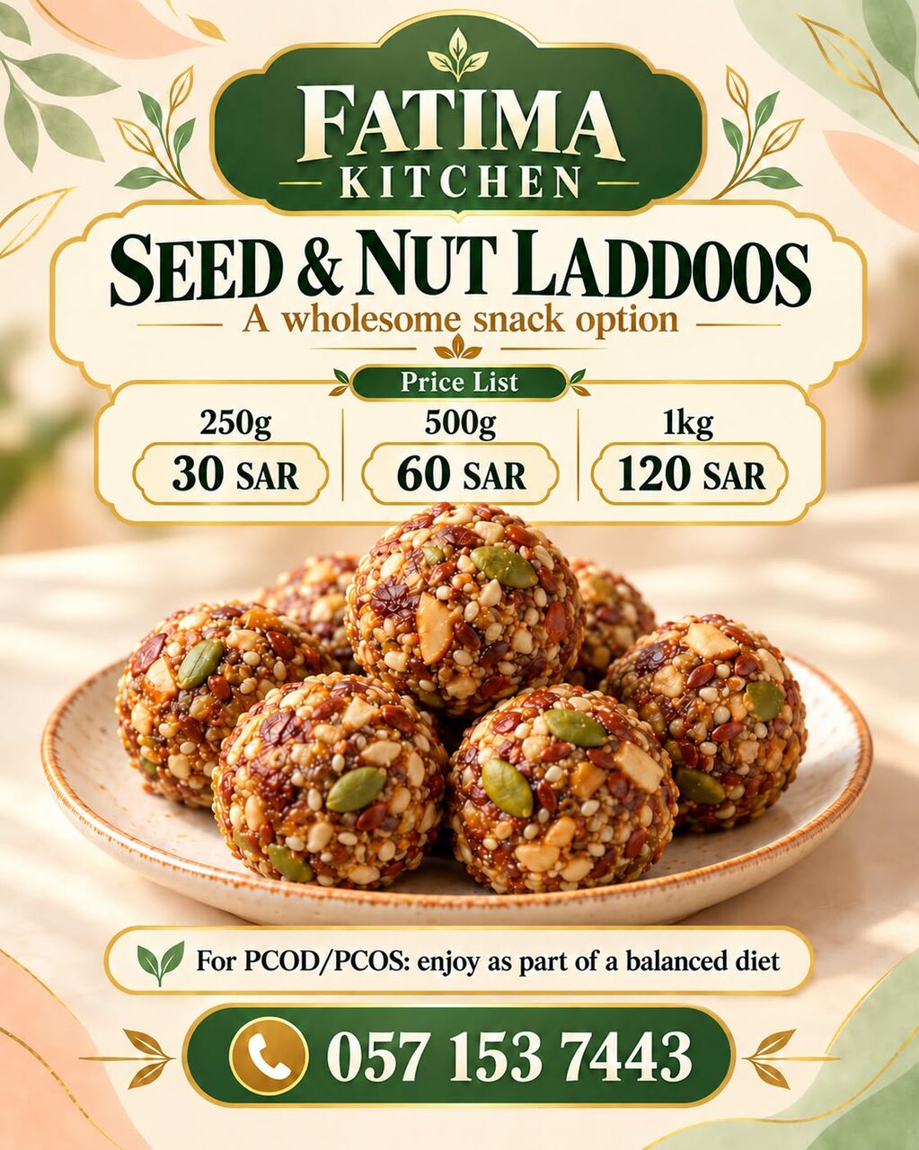 Riyadh, Food & Drink, 🌿✨ FATIMA KITCHEN – HEALTHY SEED & NUT LADDOOS ✨🌿