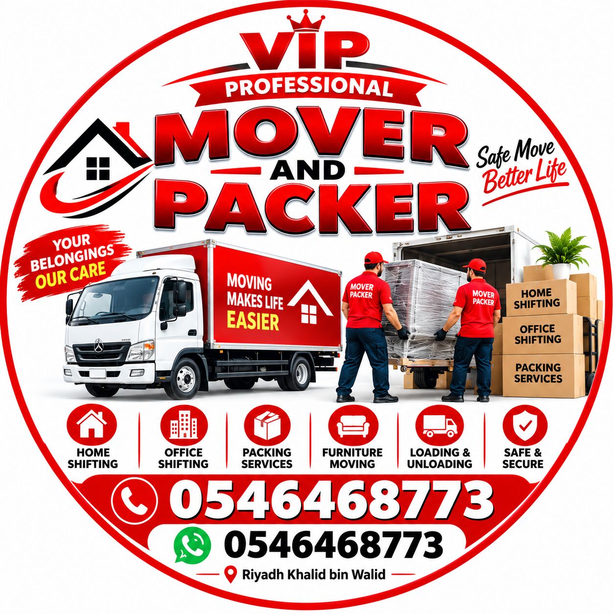 Al Malaz, Delivery, *MOVERS & PACKERS – RIYADH 🚛  🏠 Home & Office Shifting 0546468773