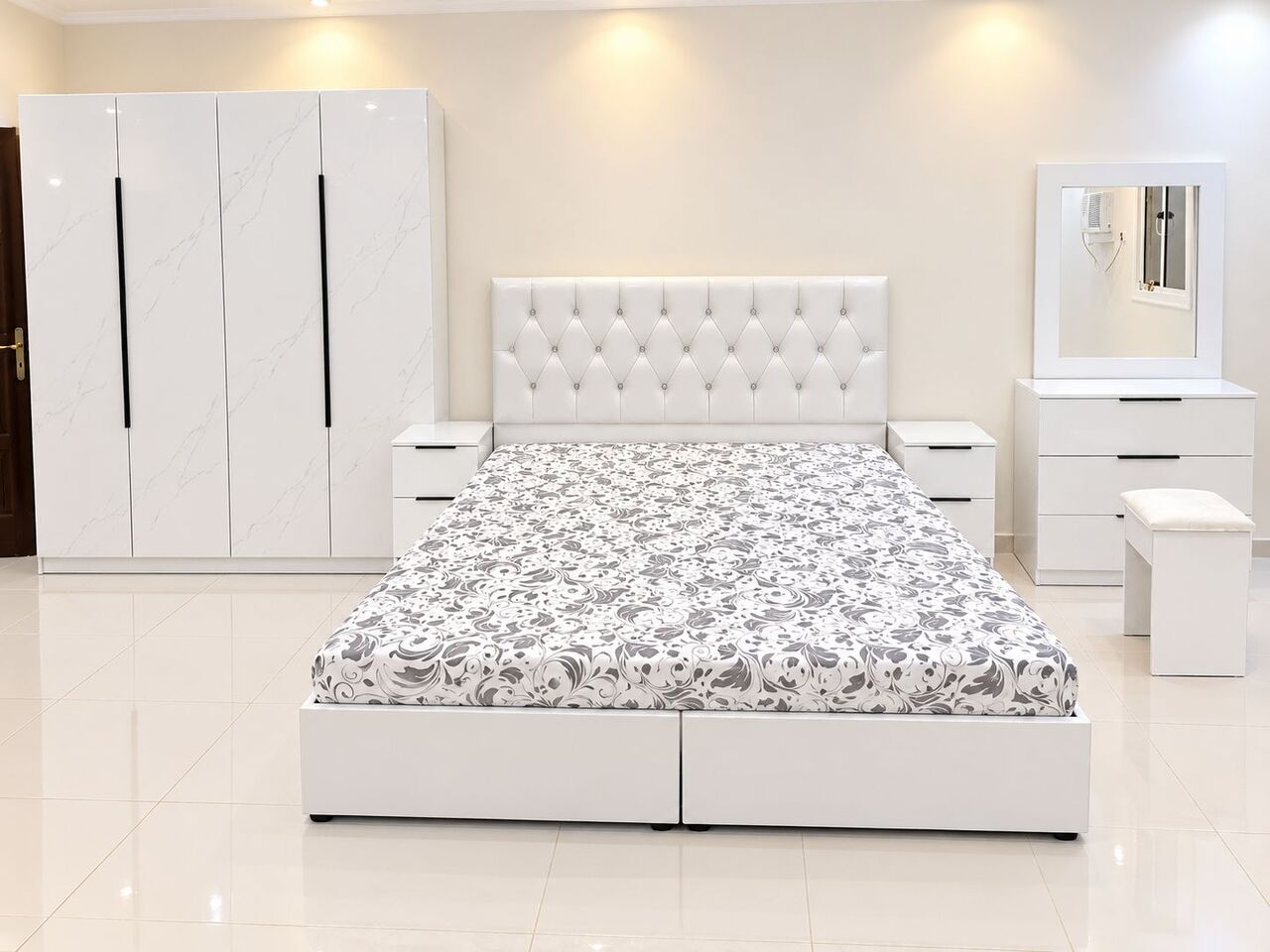 Al Mahjar, Furniture, SAR 1600,  Complete Bedroom Set Available Brand New With Best Quality In All Colors Available