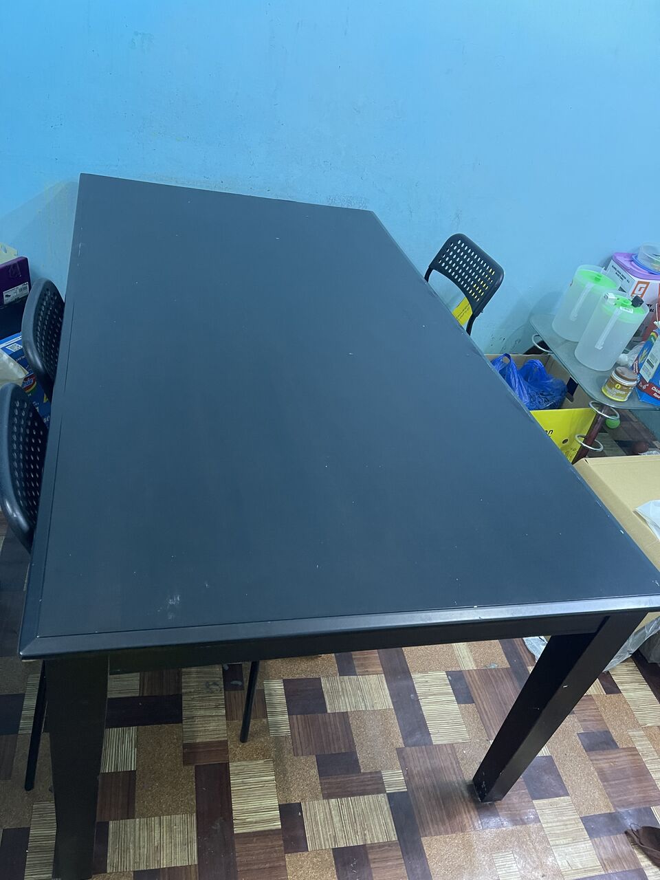 Al Wizarat, Household Items, SAR 500,  Malaysian Solid Wood 6 Person Dining Table With 5 IKEA Chairs
