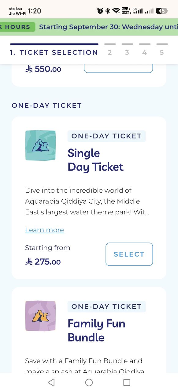 Riyadh, Tickets, SAR 200,  SAR200 Qiddiya City -AquaArabia Park Single Day Ticket For Sale