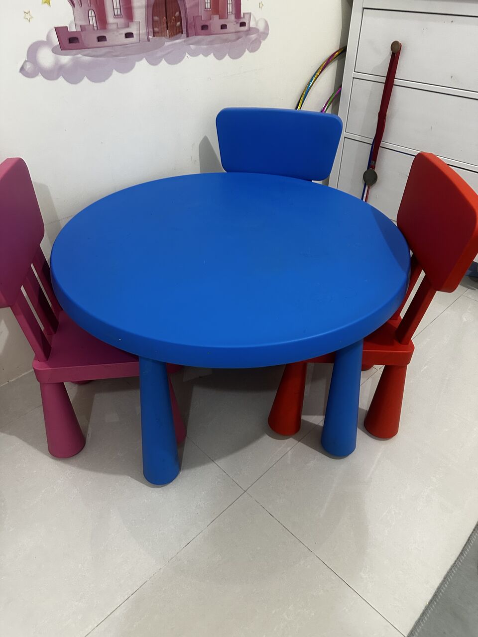 Jeddah, Baby & Kid Stuff, SAR 250,  Ikea Kids Table And 3 Chairs