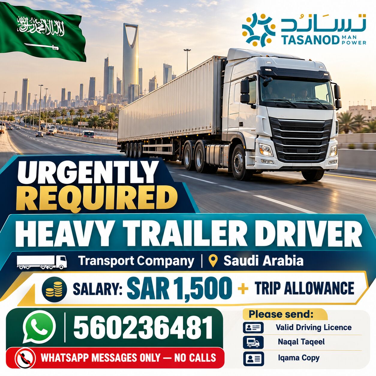 Riyadh, Jobs, Heavy Drivers