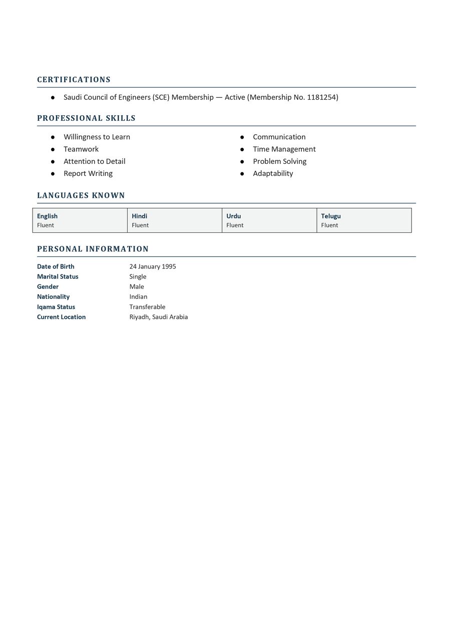 Riyadh, Job Seekers, Civil Engineer/Site Engineer/Planning Engineer - Fresher/Trainee