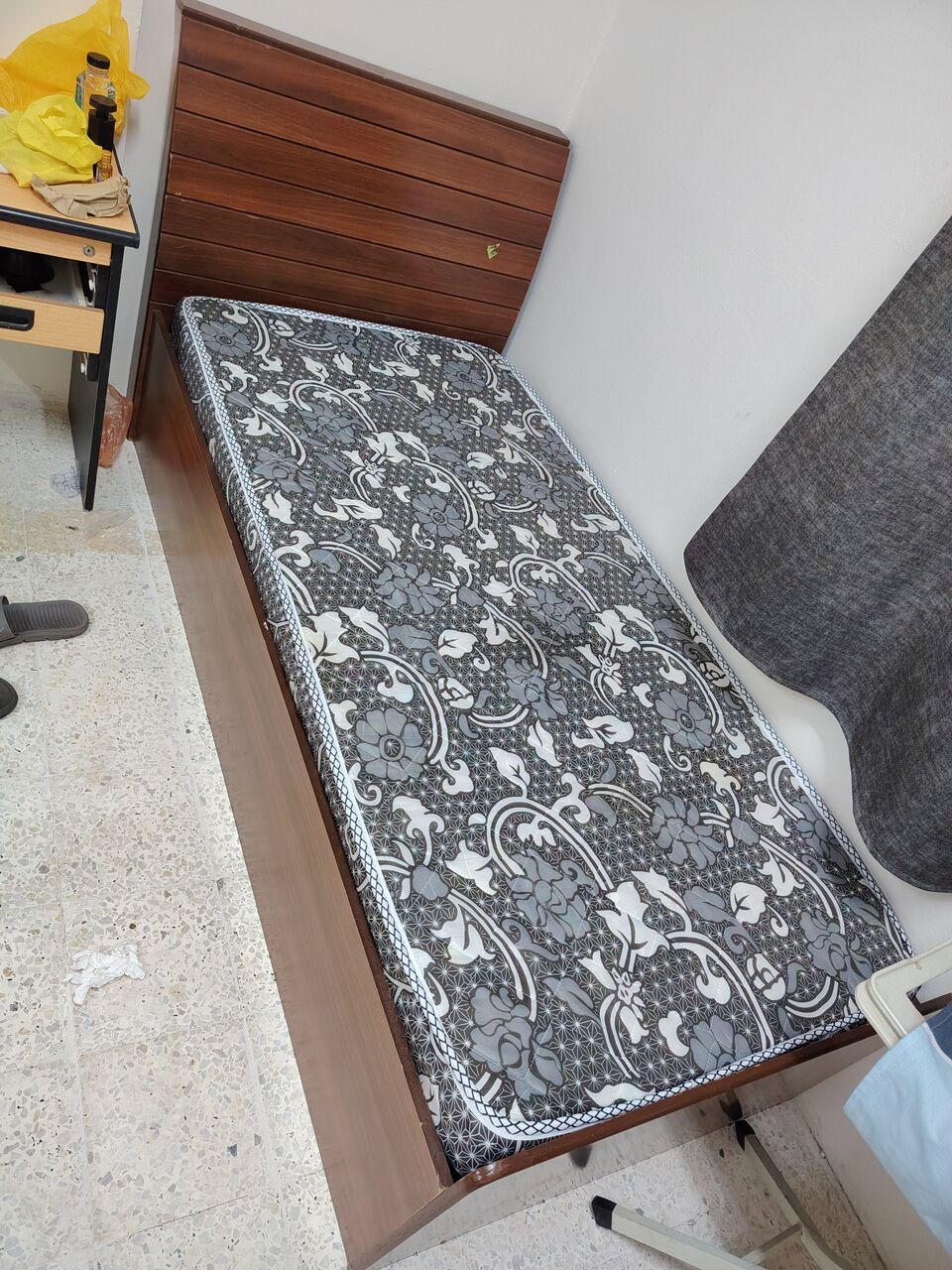 Yanbu, Furniture, SAR 300,  Furniture For Sale- Single Bed With Mattress And 3 Sitter Big Size Single Sofa