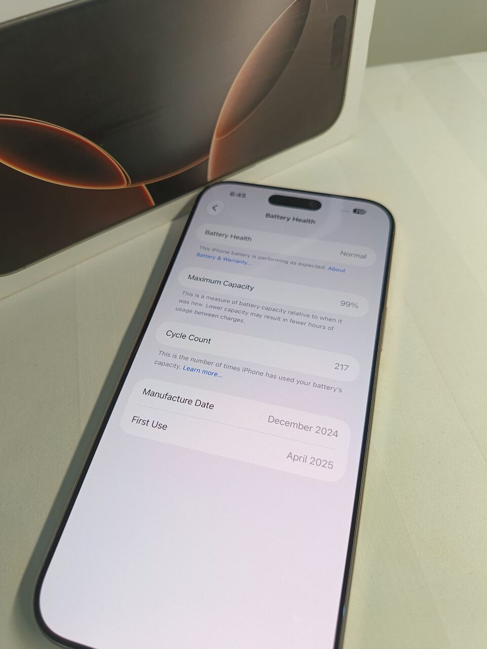 Al Malaz, Electronics, SAR 3529,  IPhone 16 Pro Max 256GB | 99% Battery Health | Desert Titanium | Like New