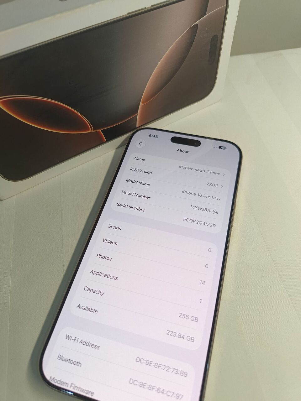 Al Malaz, Electronics, SAR 3529,  IPhone 16 Pro Max 256GB | 99% Battery Health | Desert Titanium | Like New