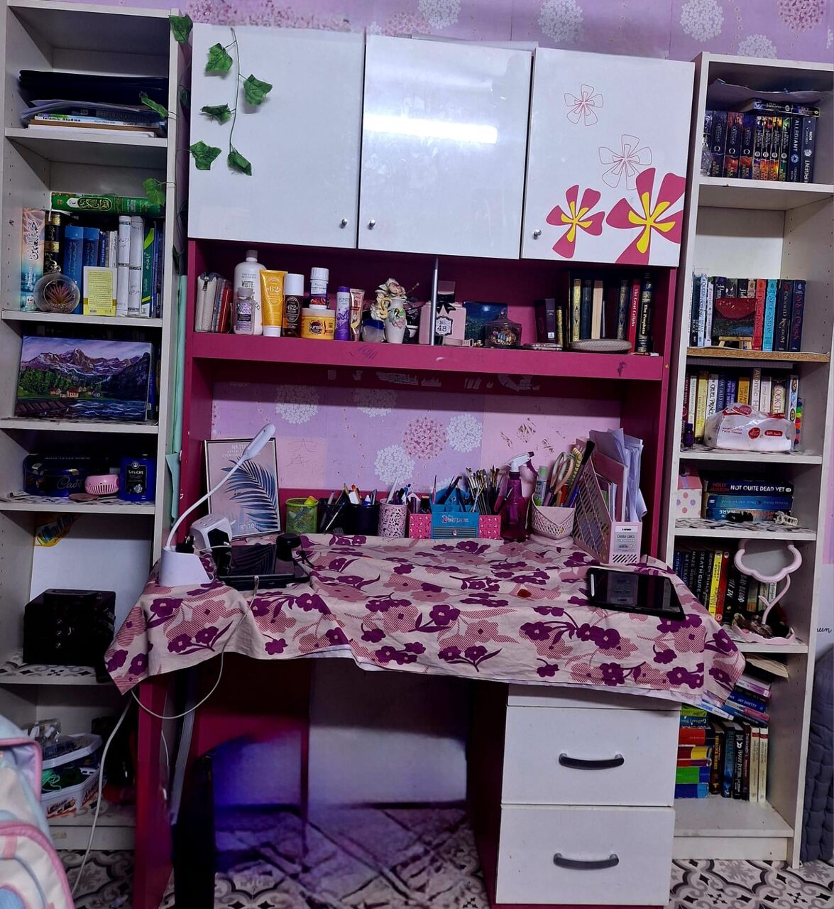Al Rawdah, Furniture, SAR 1000,  CHILDREN&rsquo;S BRANDED BEDSET IN NEAT AND CLEAN CONDITION WITH 2 IKEA BOOKSHELVES