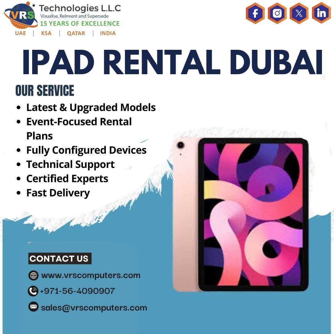 Dubai, Business, Affordable IPad Rental Dubai For Short Term Projects And Workshops